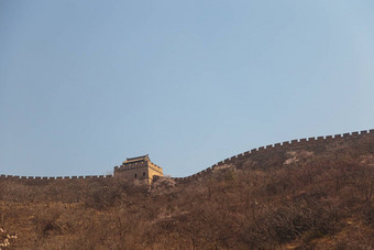北京中国约伟大的墙中国绿色森林景观Mutianyuhuairou区北京中国秋天视图炉篦墙中国