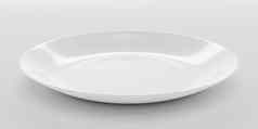 空白色板陶瓷菜孤立的白色背景