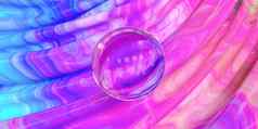 波色彩斑斓的绘画模式泡沫球体呈现