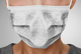 医生穿保护脸面具冠状病毒医疗工作人员预防佩普