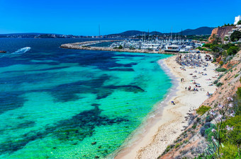 马略卡岛海滩门户网站<strong>常识</strong>美丽的海边视图沙子海滩玛丽娜地中海海西班牙