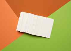 桩白色纸空白业务卡片orange-green引入
