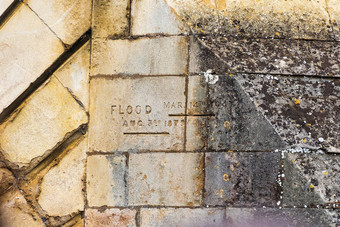 厨房桥剑桥显示洪水标记