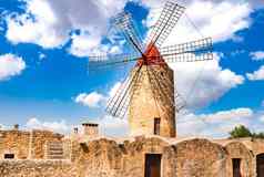 传统的风车马略卡岛西班牙