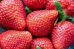 新鲜的健康的草莓水果背景