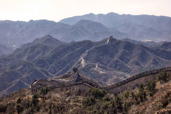 游客参观伟大的墙中国北京