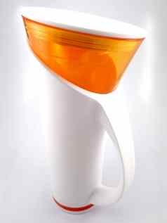橙色白色颜色长塑料喝杯处理