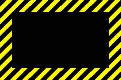 危险警告标志边境黑色的黄色的条纹