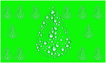 水滴摘要绿色背景