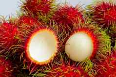 异国情调的成熟的红毛丹水果东南亚洲