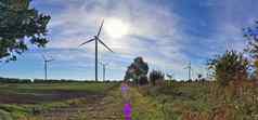 全景视图替代能源风米尔斯风力公园