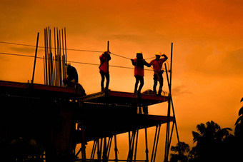 建设工人工作建设网站建设团队工作重行业高地面安全概念
