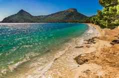 风景如画的海滩马略卡岛岛西班牙地中海海