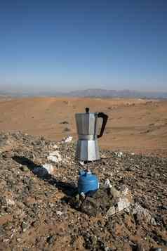 意大利咖啡制造商壁炉沙漠气体