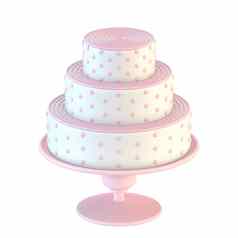 粉红色的白色蛋糕点