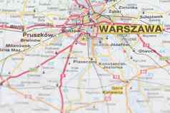 地图华沙城市
