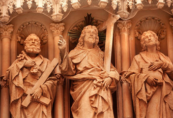 基督弟子雕像莫内斯提尔修道院蒙特塞拉特加泰罗