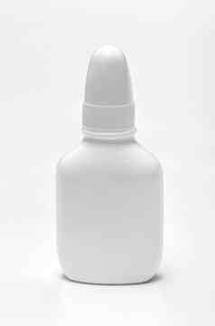 白色塑料瓶孤立的白色