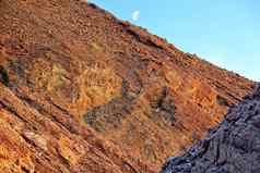 金峡谷墙月亮死亡谷国家公园加州
