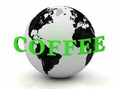 咖啡抽象登记地球