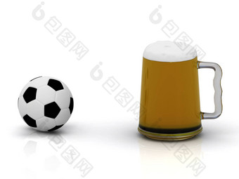 小足球球大杯子啤酒