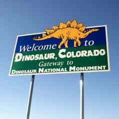 标志恐龙科罗拉多州