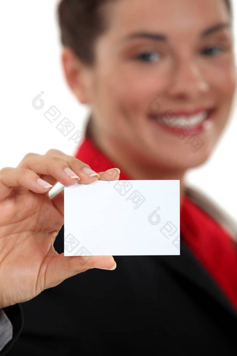 女商人展示卡