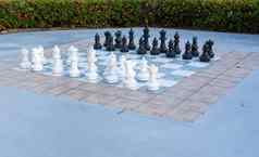 完整的集块户外国际象棋花园