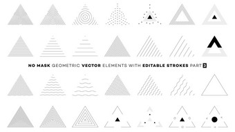 向量完美的数据<strong>孟菲斯</strong>设计面具设计元素可编辑的大纲中风动画友好的使<strong>孟菲斯</strong>设计