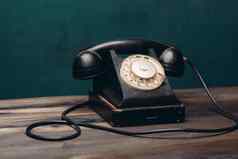 黑色的复古的电话办公室沟通技术怀旧之情
