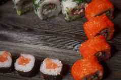 寿司卷姜筷子美味亚洲厨房零食