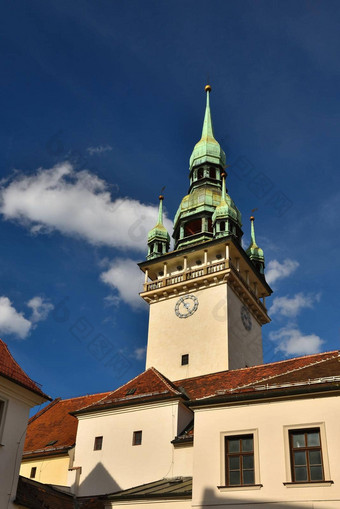 城市布尔诺捷克共和国欧洲门城市大厅照片美丽的体系结构旅游吸引力注意塔旅游信息中心