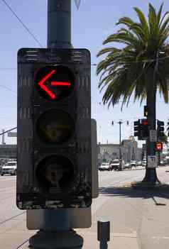 左转街信号交通控制器设备市中心城市