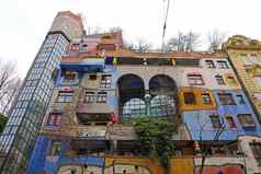 维也纳奥地利1月hundertwasser房子维也纳奥地利