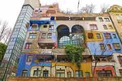 维也纳奥地利1月hundertwasser房子维也纳奥地利