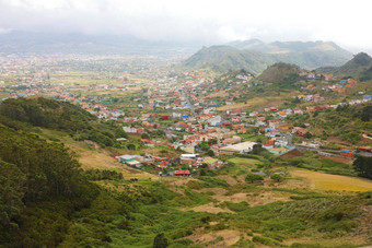 全景视图tenerife岛三克里斯托瓦尔拉古纳城市泰德火山背景宫<strong>营销</strong>的观点西<strong>班</strong>牙