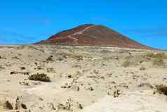 视图蒙大拿红火山沙子沙漠medanotenerife西班牙