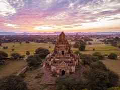 蒲甘缅甸宝塔寺庙蒲甘缅甸缅甸世界遗产网站日出
