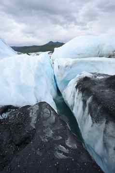 冰川冰裂纹
