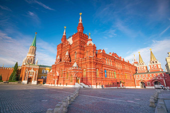 历史建筑红色的广场莫斯科