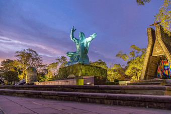和平雕像长崎和平公园长崎日本