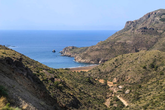 美丽的戈尔盖尔海滩卡塔赫纳省西班牙