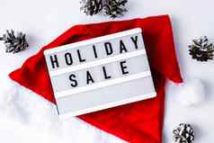 lightbox文本假期出售圣诞节一年装饰圣诞老人他出售购物概念模型冬天促销活动广告