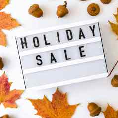 lightbox文本假期出售秋天秋天叶子出售购物概念模板黑色的星期五出售模型秋天感恩节促销活动广告假期