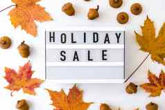 lightbox文本假期出售秋天秋天叶子出售购物概念模板黑色的星期五出售模型秋天感恩节促销活动广告假期