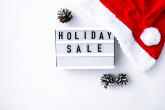 lightbox文本假期出售圣诞节一年装饰圣诞老人他出售购物概念模型冬天促销活动广告