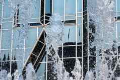 冻水喷泉现代未来主义的体系结构市中心匹兹堡