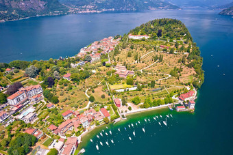 小镇belaggio作为湖空中景观视图