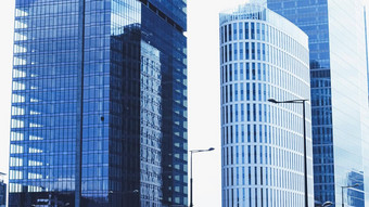企业办公室建筑金融区现代摩天大楼城市市中心商业真正的房地产业务当代体系结构