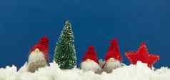 圣诞节卡使冷杉树荚莲属的植物浆果玩具Gnome木乡村背景圣诞节背景复制空间文本